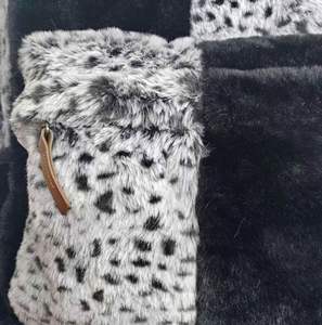 Leopard Print Patchwork Soft Faux Fur <b>Backpack</b> for Sutdent Women Men Plush <b>Backpacks</b> Mochilas Para Mujer - Product Image 3