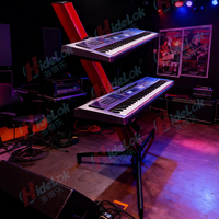 Double-Layer Portable Keyboard Stand | Slider-Adjustable Alloy Stand for Stage/Studio