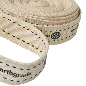 Logo personnalisé sérigraphie polyester brodé <span class=keywords><strong>sangle</strong></span> en <span class=keywords><strong>coton</strong></span> pour sangles de sac - Product Image 3