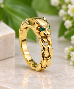 14K <b>Gold</b> Mens <b>Ring</b> 2.90 Gram Handmade Traditional Wedding <b>Ring</b> with Cubic Zirconia Gemstone Jewellery for Men - Product Image 2