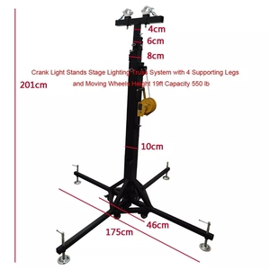 Met De Hand Gebogen Stalen Vlaggenmast Mobiele Verlichtingsstandaard Met Wielen Opvouwbaar Ijzeren Mobiele Display Rek Hangende Stang Standaard Luidsprekerrek - Product Image 3