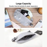 YOUK Ceinture porte-monnaie RFID, portefeuille de voyage antivol, pochette discrète ultra-fine pour passeport, organisateur sous-vêtements pour homme