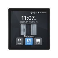 Interrupteur intelligent LANBON 6-en-1, écran tactile HD, capteur radar, application WiFi vocale, Alexa Google Home, moniteur d'énergie pour rideaux et stores