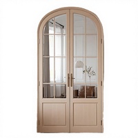 Portes intérieures en chêne blanc de haute qualité européenne, double arche, verre, isolation acoustique, design moderne pour salon, appartement