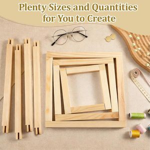 Kit <span class=keywords><strong>de</strong></span> broderie avec barres tendeurs en bois pour point <span class=keywords><strong>de</strong></span> croix, 24 pièces, 6 tailles, avec 100 chevilles, marteau et outil <span class=keywords><strong>de</strong></span> démontage - Product Image 5