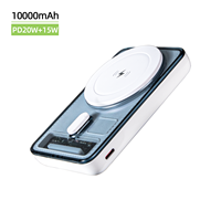 Batterie externe portable 10000 mAh PD 20W et sans fil 15W, charge rapide magnétique pour iPhone, compacte, légère, logo personnalisé OEM ODM