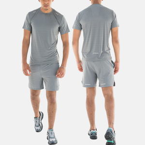 Ensembles <span class=keywords><strong>de</strong></span> Survêtements Décontractés Personnalisés avec Logo, Ensemble 2 Pièces Short et T-Shirt à Manches Courtes d'Été pour Hommes - Product Image 1