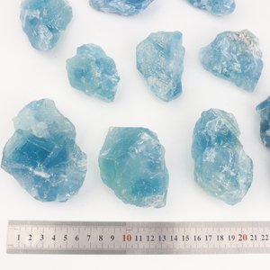 Vente en gros de blocs de pierres brutes de fluorite bleue, de quartz naturel de guérison et de pierres précieuses pour spécimens minéraux - Product Image 4