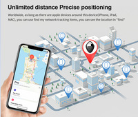 Traceur de positionnement mondial Airtags - Dispositif anti-perte spécifique Apple pour animaux de compagnie, personnes âgées et enfants, suivi de localisation anti-perte