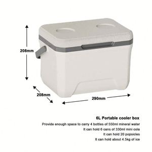 6L/13L/22L Multiple Capacity Options Insulated Cooler Box Portable Picnic Ice Box Cooler <b>Set</b> for Camping & Beach Day - Product Image 5