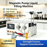 Machine de remplissage semi-automatique CNC à double tête avec pompe magnétique pour vernis à ongles, liquides, eau, jus de fruits, glycérine, polyglycol