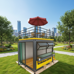 בית מכולה מתקפל 10 רגל, מבנה פלדה טרומי עם פאנלים מבודדים, מסעדה/בר/בית קפה/דוכן/מטבח/מלון מודרני - Product Image 1