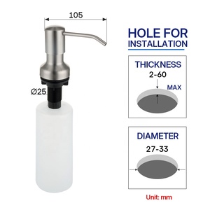 Distributeur de liquide <span class=keywords><strong>vaisselle</strong></span> pour évier de cuisine, facile à nettoyer, <span class=keywords><strong>avec</strong></span> bouteille vide pour détergent - Product Image 4
