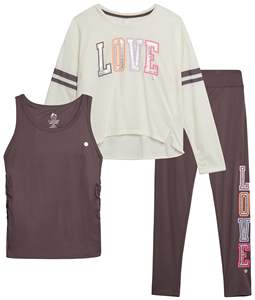 Conjunto Deportivo de <span class=keywords><strong>Yoga</strong></span> para Niñas al por Mayor, Conjunto de Tres Piezas de Manga Larga para Niños, Ropa de <span class=keywords><strong>Yoga</strong></span> con Logotipo Personalizado - Product Image 3