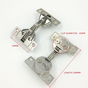 Charnières papillon à double coupelle pour panneaux à 45 degrés, charnières à clapet en alliage de zinc à 125 degrés pour meubles de cuisine sans ressort - Product Image 3