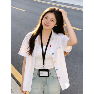 <span class=keywords><strong>Camisas</strong></span> de <span class=keywords><strong>Mujer</strong></span> de Color Sólido de Alta Calidad Producidas por Fábricas de Bajo Costo, Tops de Manga Corta Transpirables Casuales de Verano - Product Image 4