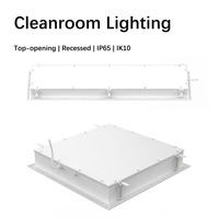 Plafonnier LED pour salle blanche, encastré, 2x2FT, 2x4FT, 1x4FT, faible éblouissement UGR22/19, 50 000 heures, IP65, pour hôpitaux et laboratoires