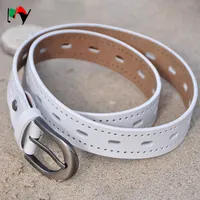 Golf Belt Belts Korean Golf White Belt Pierced Hollow Out Waterproof Genuine Leather Customize Made Golf Belts