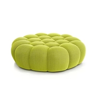 Ensemble de canapés Chesterfield modernes en cuir véritable ROCHE BOBOIS, structure en bois massif, pieds en acier inoxydable doré, forme confortable pour