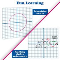 Tableau blanc interactif double face effaçable à sec avec grille de coordonnées carrée (axe XY) pour l'apprentissage des mathématiques