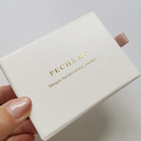 Boîte à bijoux personnalisée avec logo, pour bague, collier, bracelet, pochette, présentoir, emballage cadeau de luxe, boîte à bijoux en papier avec logo