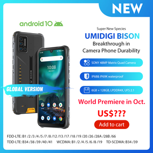 UMIDIGI <span class=keywords><strong>BISON</strong></span> 6GB+128GB  กันน้ำระดับ IP68/IP69K กล้องเมทริกซ์ควอด 48MP  NFC 4G สมาร์ทโฟน Android 10 - Product Image 2