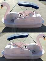 Bateau à pédales amusant en forme de cygne, bateau en PE, bateau électrique pour parc d'attractions, lac, pour enfants et adultes