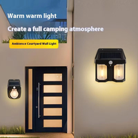 IP66 étanche petite LED lumière solaire extérieure PIR capteur de mouvement lampadaire solaire à intensité variable pour l'éclairage d'ambiance de mur de jardin