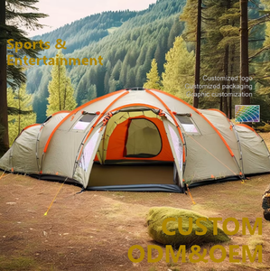 Tente dôme géodésique multi-pièces pour <span class=keywords><strong>camping</strong></span> familial, 4 saisons, imperméable, coupe-vent, glamping en plein air - Product Image 2