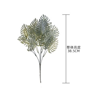 CallaFloral – Lots de feuilles de Monstera en plastique jaune foncé, plantes artificielles pour la décoration intérieure et les arrangements de mariage - Product Image 4