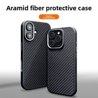 Étui de téléphone magnétique anti-chute en fibre d'aramide à motif animal pour 16 Pro Max pour hommes