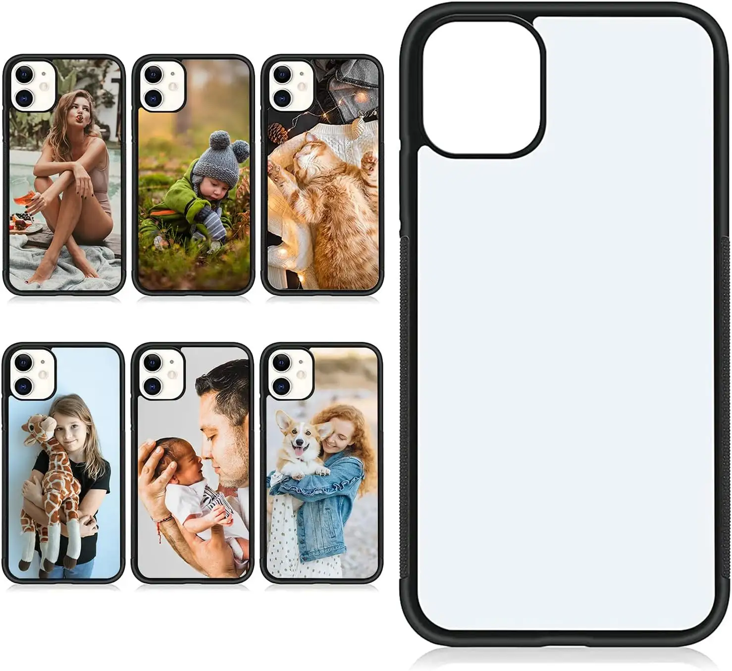 Selubung telepon cetak sublimasi kosong 2D, untuk Iphone 15 14 13 12 11 XR termal cetak foto DIY Cover UNTUK Samsung S23 A71