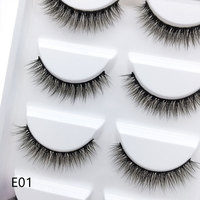 Faux cils naturels courts, 5 paires, 5 paires, emballage de cils, bon marché, E01