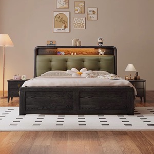 Moderno semplice casa camera da letto principale mobili Puff Cloud Head Board letto matrimoniale per appartamenti - Product Image 1