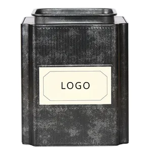 Leerer rechteckiger Oolong-Tee 500 g Volumen Metall-Tee dosen Verpackungs box für losen Tee