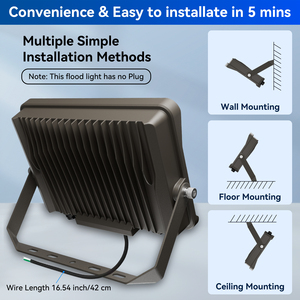 Yüksek Güçlü Alüminyum <span class=keywords><strong>LED</strong></span> AC Projektör IP65 Su Geçirmez Askı Montajlı Güvenlik Spot Işığı Uzaktan Kumandalı Fotoselli Hareket Sensörü - Product Image 4