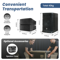 Système audio professionnel Accuracy Pro Audio LAP412D3-4.6K, enceinte Line Array avec woofer de 12 pouces, enceintes Line Array actives