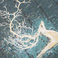 Tianshan — fournitures murales en céramique, découpé à la main, motif de fleurs, mosaïque, Art, vente en gros, conception personnalisée