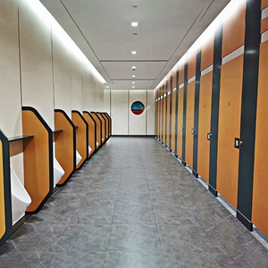 Impermeable y a prueba de humedad Escuela Centro Comercial <span class=keywords><strong>gimnasio</strong></span> baño puesto particiones ducha e inodoro cubículos con puerta - Product Image 2