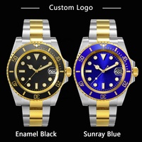 Montre de plongée de luxe avec logo personnalisé, résistante à l'eau jusqu'à 200 m, TMI NH35, montres mécaniques pour hommes, marque privée