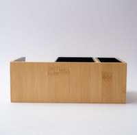 Boîtes de rangement de style tiroir, petits organisateurs de bureau multi-niveaux en bambou et acrylique, adaptés au rangement de bureau