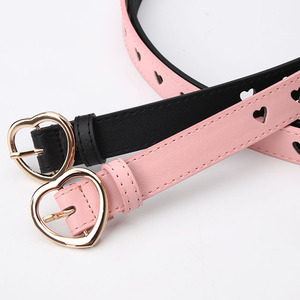 Nouvelle ceinture décorative en alliage avec boucle en forme de cœur creux pour robe pull <span class=keywords><strong>femme</strong></span> style doux - Product Image 1