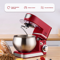 Professionnel 1000W Électrique Stand Alimentaire Mélangeur 5L En Acier Pâte Pétrissage Machine pour La Cuisson Pizza Oeuf Pain Gâteau Crème Usage Domestique