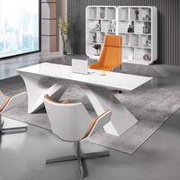 Nouveau bureau du président moderne Peinture Bureau et chaise Blanc Design haut de gamme Sense Mobilier de bureau