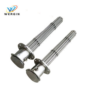 380 В 415 В 10 кВт 15 кВт Электрический погружной трубчатый нагреватель из нержавеющей стали с фланцем для нагрева воды - Product Image 1