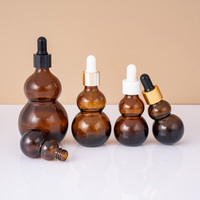 Flacons compte-gouttes de luxe en verre ambré de 10 ml à 100 ml pour huiles essentielles et emballages de soins de la peau, faible MOQ, vente en gros