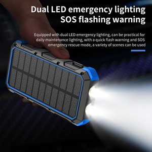 Produits les plus vendus Chargeur de téléphone portable à charge rapide avec LED Powerbank portable 20000mah Power Bank solaire sans fil avec câbles - Product Image 3