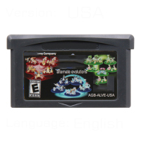 Nouvelle Cartouche de Jeu Vidéo en Cristal Liquide Glacé Platine Clair 32 Bits pour Console de Jeu GBA Série de Jeux Pokémon