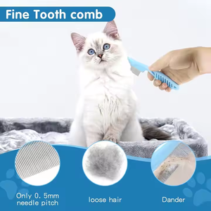 Ensemble de 6 produits de toilettage pour animaux de compagnie, boîte portable violette et brosse multifonction, pour enlever les ongles et nettoyer les poils des chiens et des chats, utilisation à domicile - Product Image 6