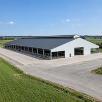 Entrepôt moderne à structure légère en acier, faible entretien, installation rapide, atelier métallique, garage, abri de ferme